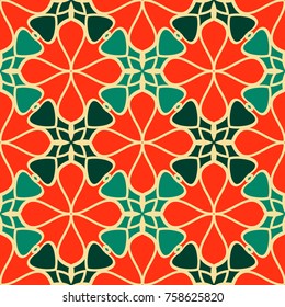 Bright seamless pattern with floral ornament.