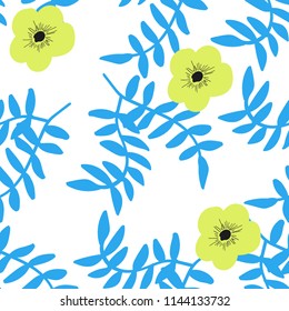 Bright Seamless pattern with flowers. Floral background for fabric, covers and wallpaper.