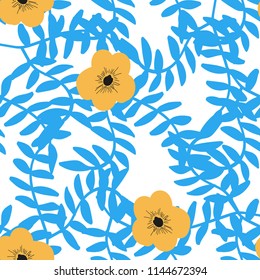 Bright Seamless pattern with flowers. Floral background for fabric, covers and wallpaper.
