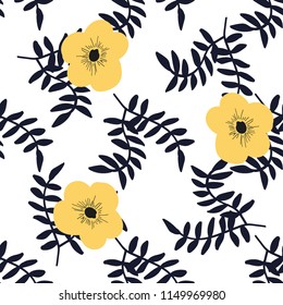 Bright Seamless pattern with flowers. Floral background for fabric, covers and wallpaper.