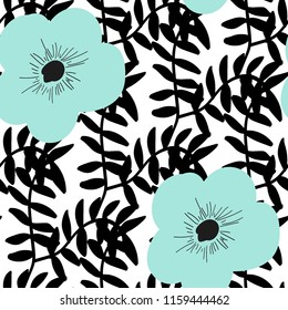 Bright Seamless pattern with flowers. Floral background for fabric, covers and wallpaper.