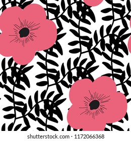Bright Seamless pattern with flowers. Floral background for fabric, covers and wallpaper.