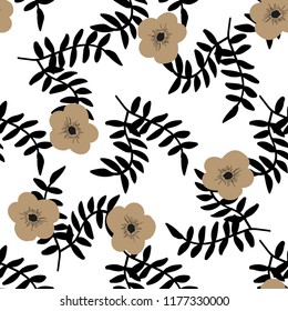 Bright Seamless pattern with flowers. Floral background for fabric, covers and wallpaper.