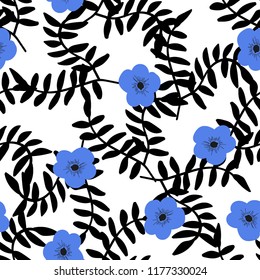Bright Seamless pattern with flowers. Floral background for fabric, covers and wallpaper.