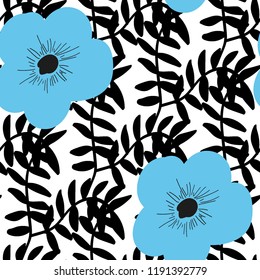 Bright Seamless pattern with flowers. Floral background for fabric, covers and wallpaper.