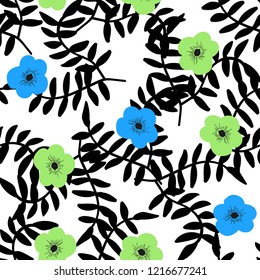 Bright Seamless pattern with flowers. Floral background for fabric, covers and wallpaper.