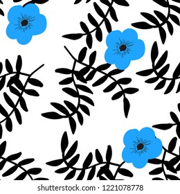 Bright Seamless pattern with flowers. Floral background for fabric, covers and wallpaper.