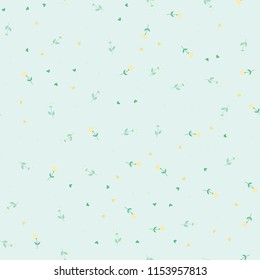 Bright Seamless pattern with flowers and hearts. Floral background for fabric, covers and wallpaper.