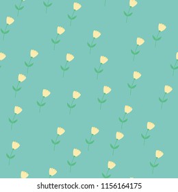 Bright Seamless pattern with flowers and hearts. Floral background for fabric, covers and wallpaper.