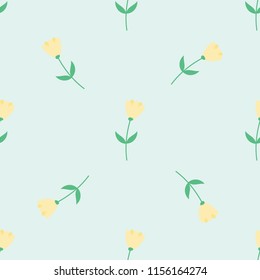 Bright Seamless pattern with flowers and hearts. Floral background for fabric, covers and wallpaper.