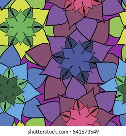 Bright seamless pattern with flowers. Ideal for print on fabric, wallpaper, wrapping paper and more