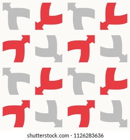 Bright seamless pattern with geometric arrows.