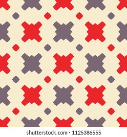 Bright seamless pattern with geometric crosses.