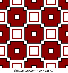 Bright seamless pattern with geometric elements.