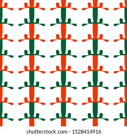 Bright seamless pattern with geometric elements on a white background.