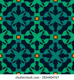 Bright seamless pattern with geometric elements.