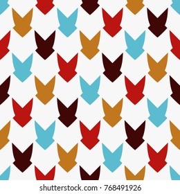 Bright seamless pattern with geometric elements.