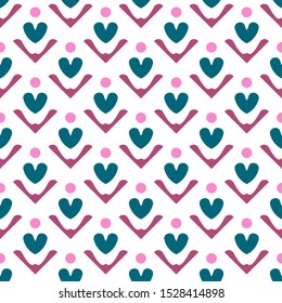 Bright seamless pattern with geometric ornament.