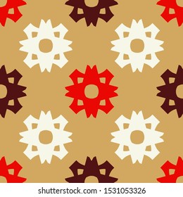 Bright seamless pattern with geometric ornament.