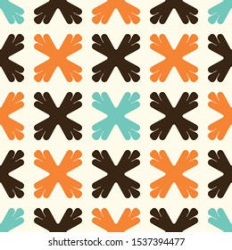 Bright seamless pattern with geometric ornament.