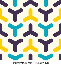 Bright seamless pattern with geometric ornament.