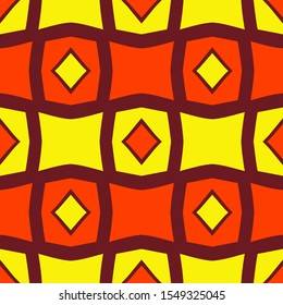 Bright seamless pattern with geometric ornament.