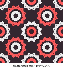 Helles, nahtloses Muster mit geometrischem Ornament.