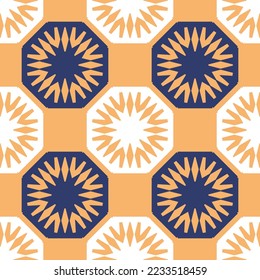Bright seamless pattern with geometric ornament.