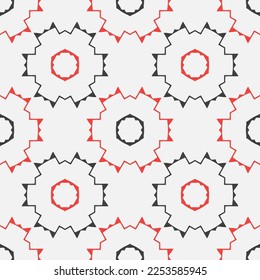 Bright seamless pattern with geometric ornament.