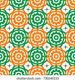 Bright seamless pattern with geometric ornament.
