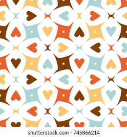 Bright seamless pattern with geometric ornament. Beautiful abstract illustration.