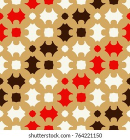 Bright seamless pattern with geometric ornament.