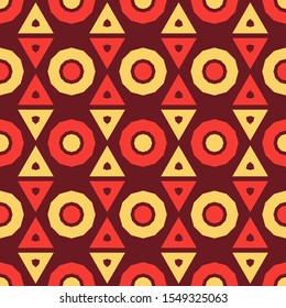 Bright seamless pattern with geometric shapes.