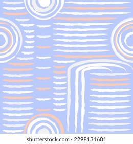 Bright, seamless pattern of geometric shapes.