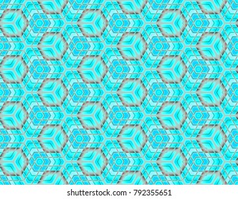 Bright seamless pattern of geometric shapes