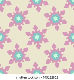 Bright seamless pattern with geometric stars.