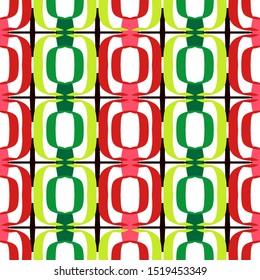 Bright seamless pattern with horizontal elements on a white background.