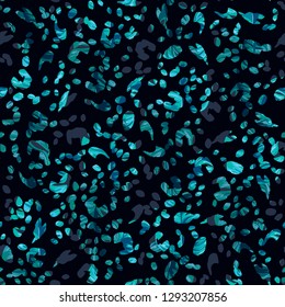 Bright seamless pattern with leopard print. Color leopard texture. Animal pattern.