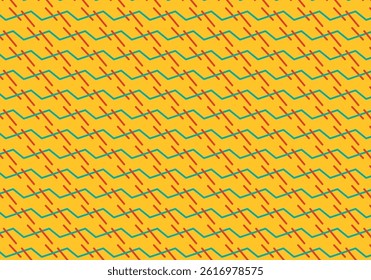 Bright seamless pattern with line on a yellow background. Vector illustration for decoration and printing on packaging, textiles, clothing, wallpaper, etc. - Powered by Shutterstock - Get 15% off with code: PIKWIZARD15