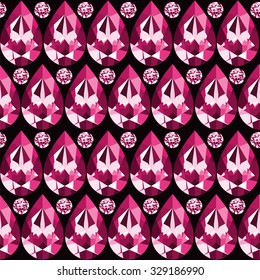 Bright seamless pattern made of precious stones