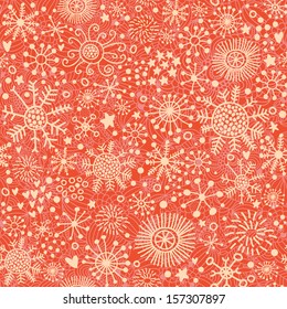 Bright seamless pattern made of snowflakes in vector. Seamless pattern can be used for wallpapers, pattern fills, web page backgrounds,surface textures. Gorgeous winter pattern