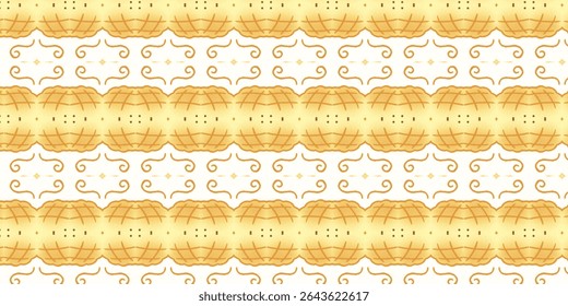 Bright seamless pattern with melon-inspired motifs, curls, and subtle dotted accents on a light background. Great for fabric or kitchen decor. 