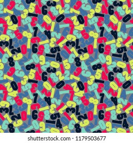 Bright seamless pattern with numbers. - Powered by Shutterstock - Get 15% off with code: PIKWIZARD15