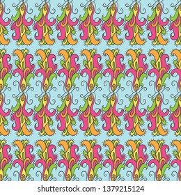 bright seamless pattern with ornament, beautiful texture, vector