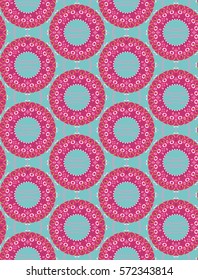 bright seamless pattern  with painted circles, design for textiles, cotton