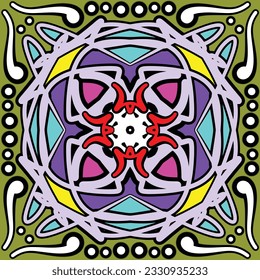 Bright seamless pattern in paisley style. Indonesian batik. Vector wallpaper with paisley and stylized flowers. Design for web, fabric, textile, cover, invitation, poster, wrapping paper