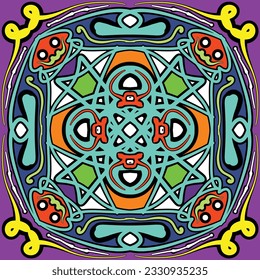 Luminoso patrón sin fisuras en estilo paisley. batik indonesio. Papel de pared vectorial con flores paisley y estilizadas. Diseño para web, tela, textil, cubierta, invitación, afiche, papel envolvente