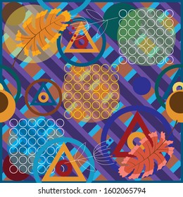 Bright seamless pattern of rings. For printing on shawls, curtains, Wallpaper, packaging and fabrics. Seamless background.