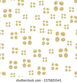 Bright Seamless Pattern with squares Gold color. For design, textile, pattern fills, box, posters, cards, web page background etc. Pattern under the mask. Vector.