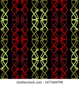 Bright seamless pattern with vertical mosaic on a black background.